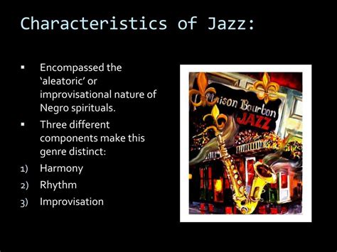 what is a main characteristic of jazz music? Jazz musicians often improvise within the framework of a song.